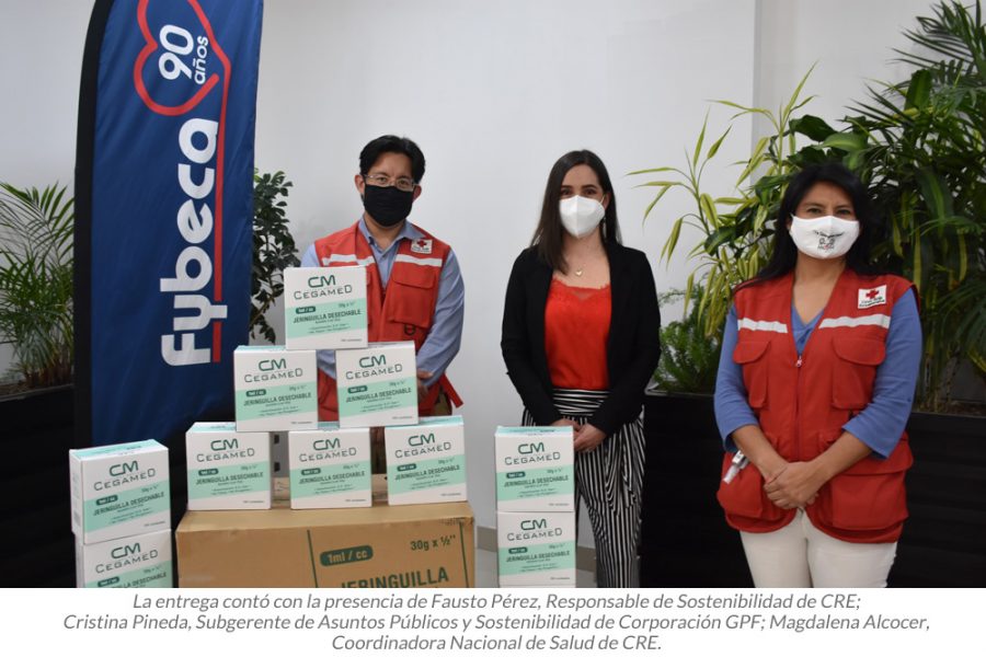 CRUZ ROJA ECUATORIANA RECIBIÓ DONACIÓN POR PARTE DE CORPORACIÓN GPF